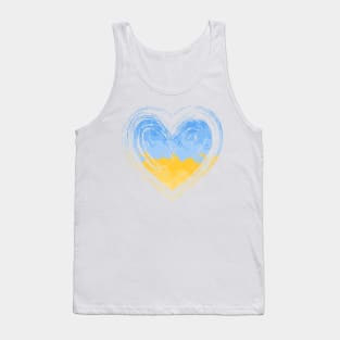 Heart in the colors of the Ukrainian flag Tank Top